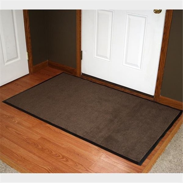 Ricki'S Rugs 654S0034BN 3 ft. W x 4 ft. L Wipe-N-Walk Entrance Mat in Brown RI1735 - main